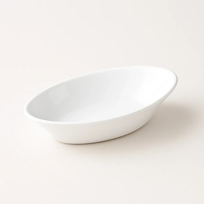 Plastic Marin Serving Bowl Elegant Oval Deep Bowl (1 Pc White) - Zidbik
