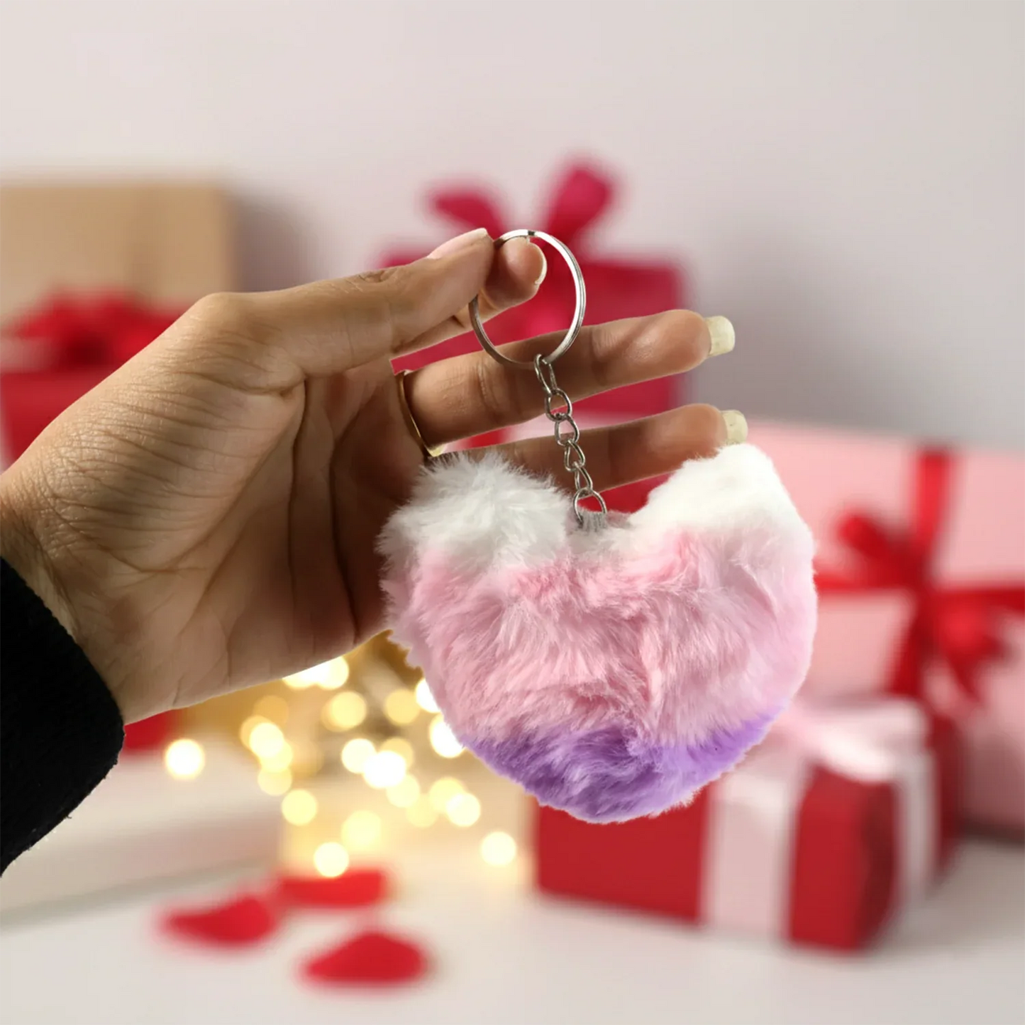 Soft Plush Cute Heart Keychain - 1 Pc - Zidbik