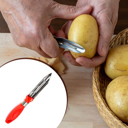 Multipurpose 2-in-1 Stainless Steel Knife  Peeler (1 Pc) - Zidbik