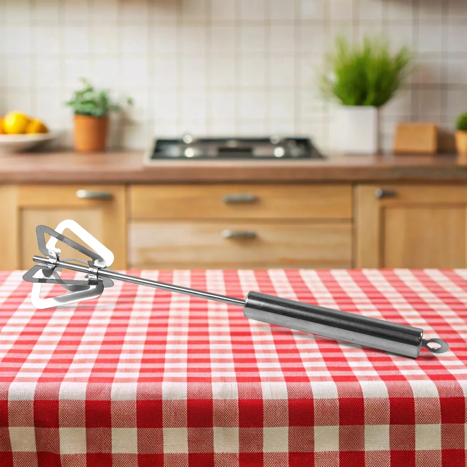Hand Push Mixer Egg Whisk Stainless Steel Blender (1 Pc) - Zidbik