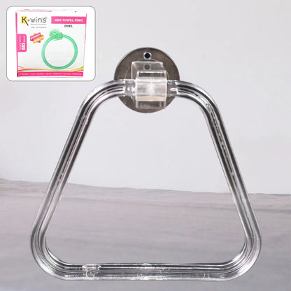 Unbreakable Abs Square Towel Ring Wall Mounted Stand Holder (1 Pc) - Zidbik