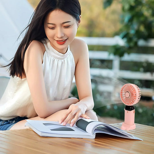 Rechargeable Portable Handheld Fan (1 Pc) - Zidbik