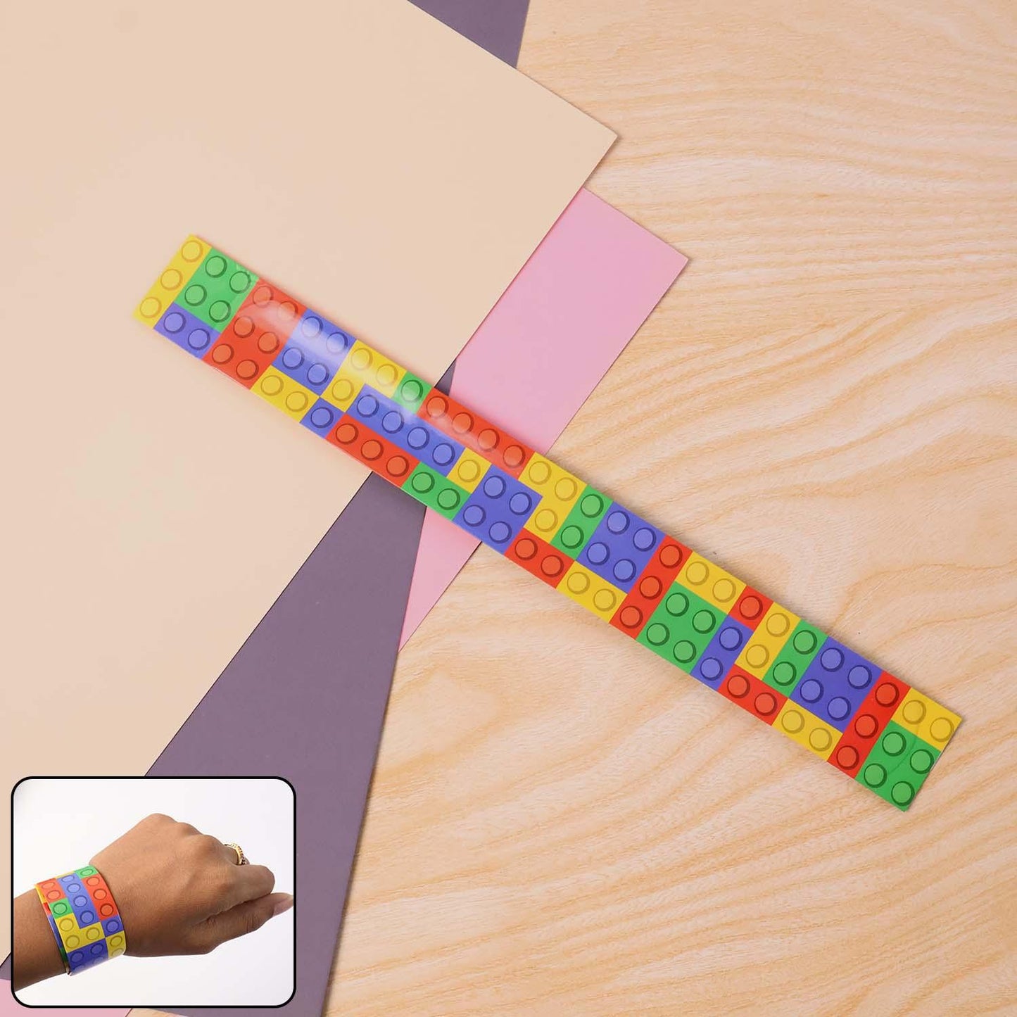 Colorful Snap Slap Bracelet Toy (1 Pc ) - Zidbik
