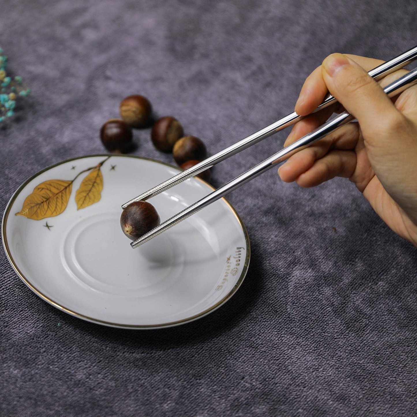 Premium Stainless Steel Reusable Chopsticks (2 Pc) - Zidbik