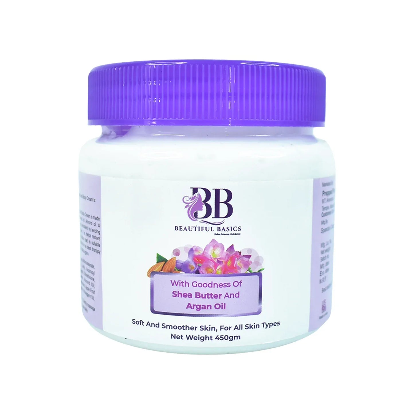 Beautiful Basics Shea Butter Argan Oil Body Cream 450g - Zidbik