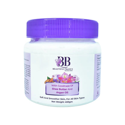 Beautiful Basics Shea Butter Argan Oil Body Cream 450g - Zidbik