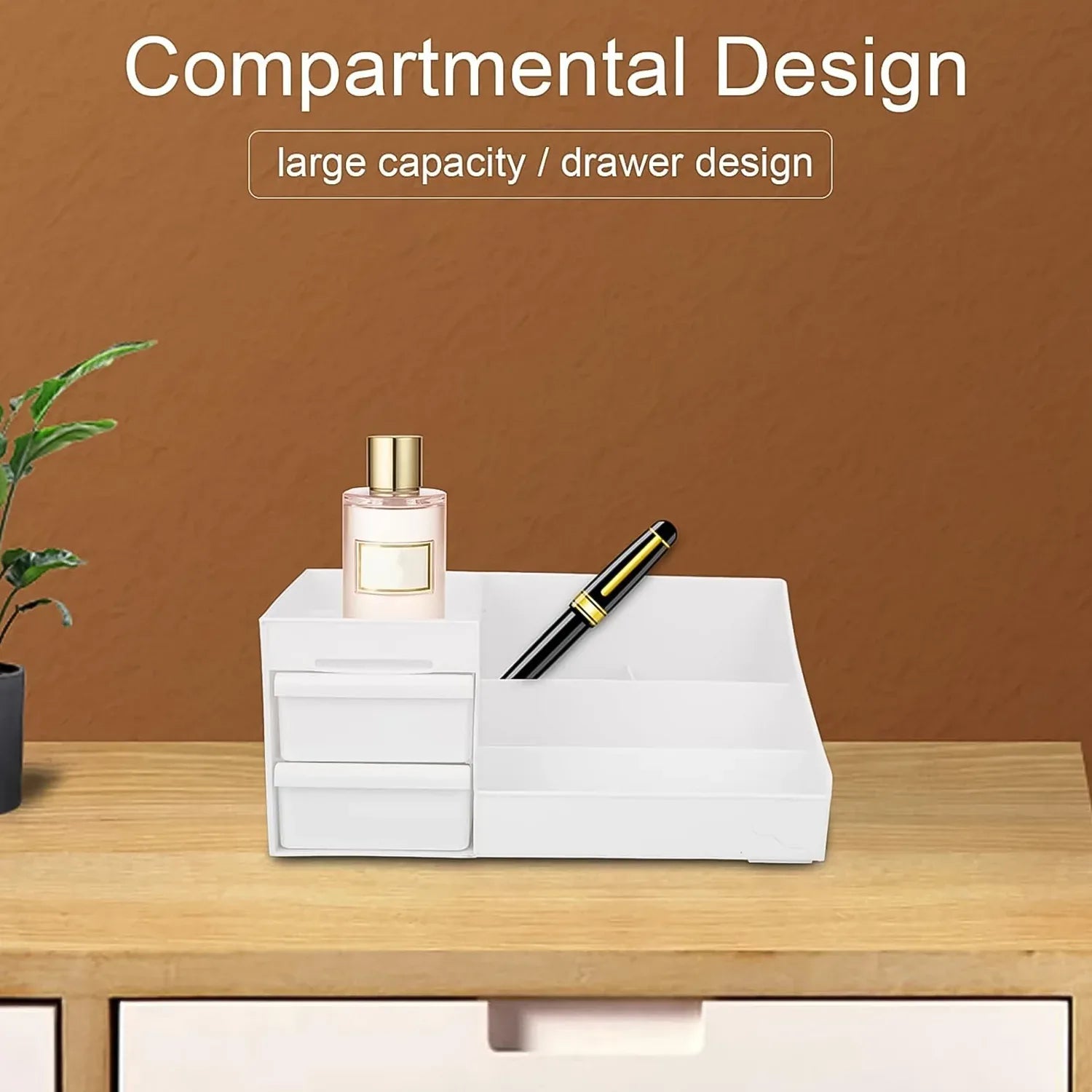 Large Capacity Desktop Cosmetic Storage Box (1 Pc Mix Color) - Zidbik