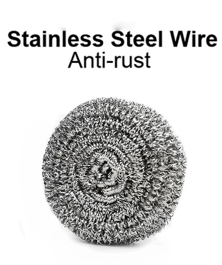 2384 Round Shape Stainless Steel Scrubber (Pack Of 6) - Zidbik