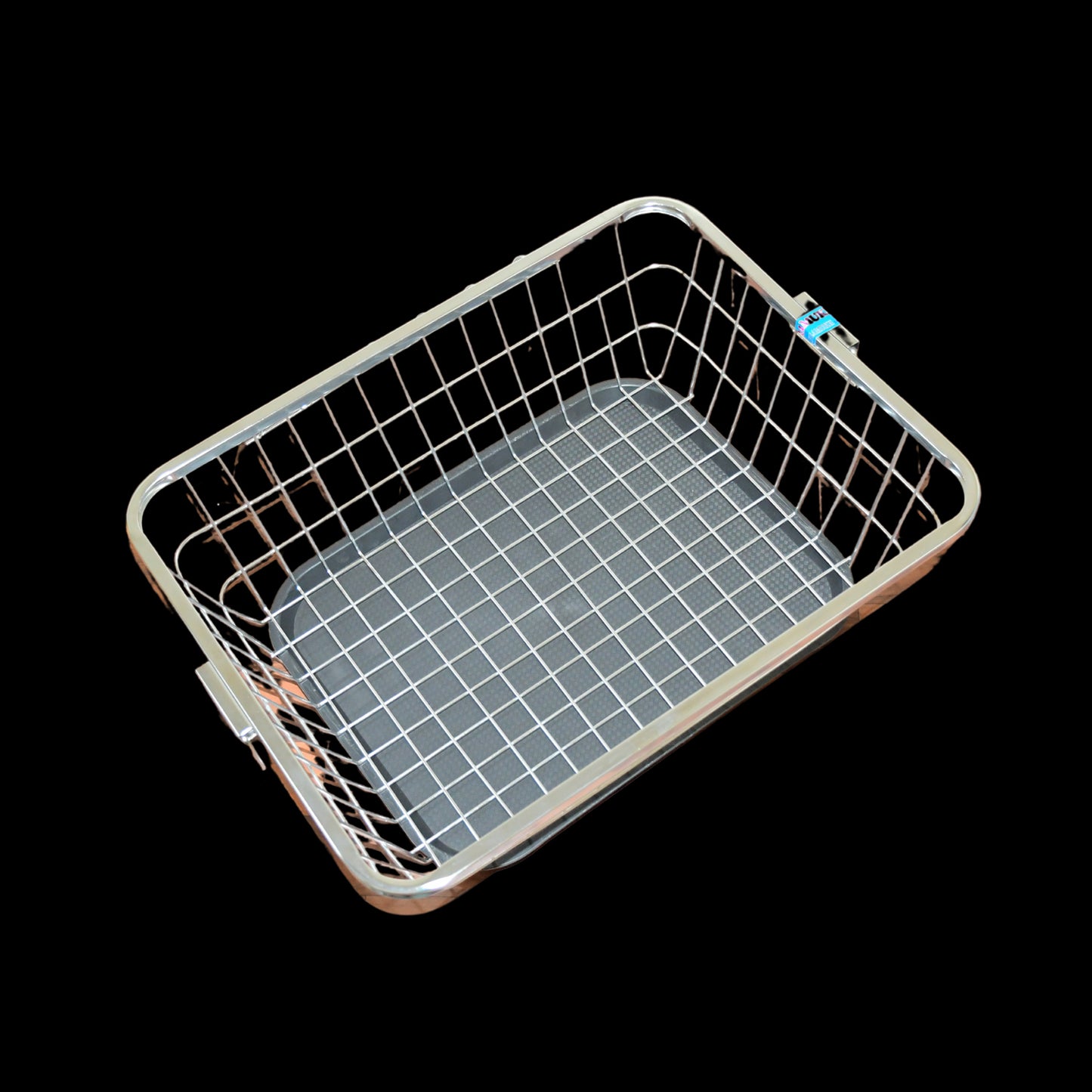 5853 Dish Drainer Rack  With Drip Tray Stainless Steel Dish Drainer Rack With Drip Tray Utensil Drying Stand For Kitchen Plate Rack Bartan Basket For Kitchen Utensilsdish Drying Rack With Drainerbartan Basketplate Stand ( 57 X 45 X 19 Cm) - Zidbik