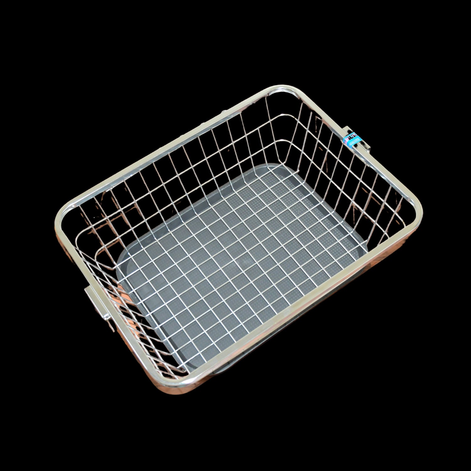 5853 Dish Drainer Rack  With Drip Tray Stainless Steel Dish Drainer Rack With Drip Tray Utensil Drying Stand For Kitchen Plate Rack Bartan Basket For Kitchen Utensilsdish Drying Rack With Drainerbartan Basketplate Stand ( 57 X 45 X 19 Cm) - Zidbik