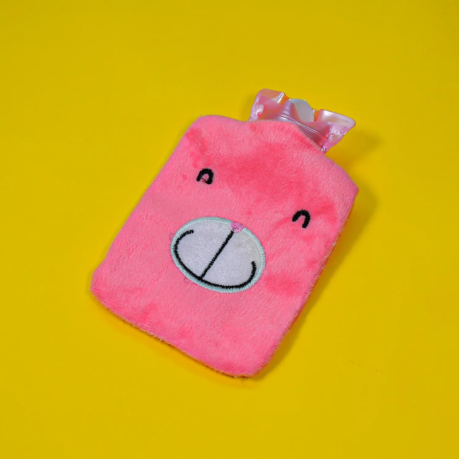 6502 Pink Small Hot Water Bag With Cover For Pain Relief Neck Shoulder Pain And Hand Feet Warmer Menstrual Cramps. - Zidbik