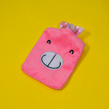 6502 Pink Small Hot Water Bag With Cover For Pain Relief Neck Shoulder Pain And Hand Feet Warmer Menstrual Cramps. - Zidbik