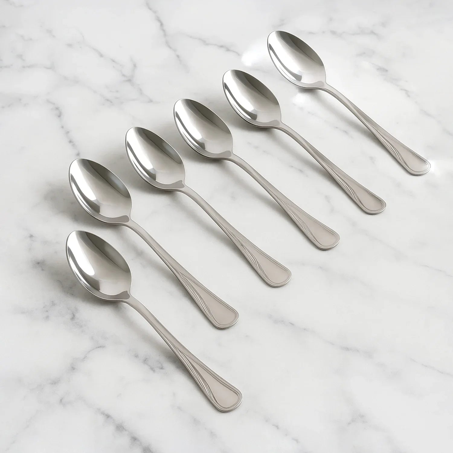 Supermom Stainless Steel Dining Spoons (6 Pc Set) - Zidbik