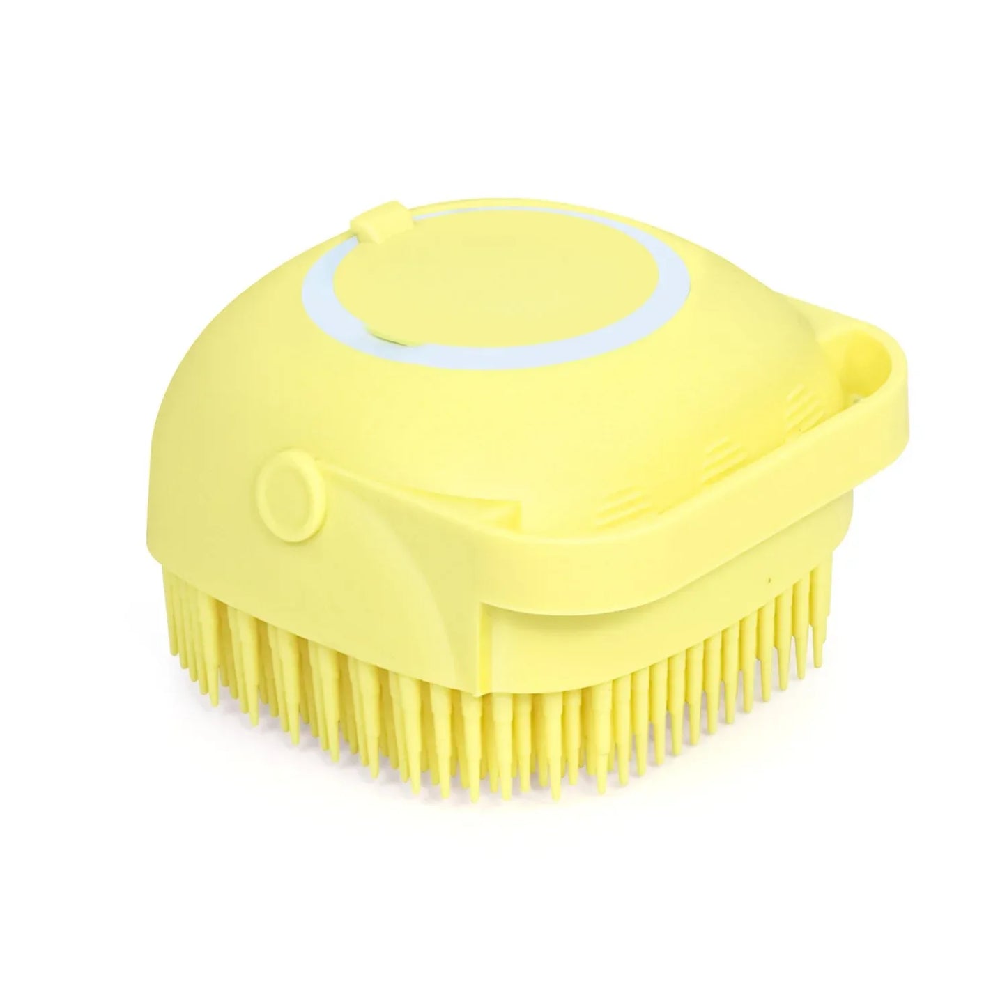 1348 Silicone Massage Bath Body Brush Soft Bristle With Shampoo Dispenser - Zidbik