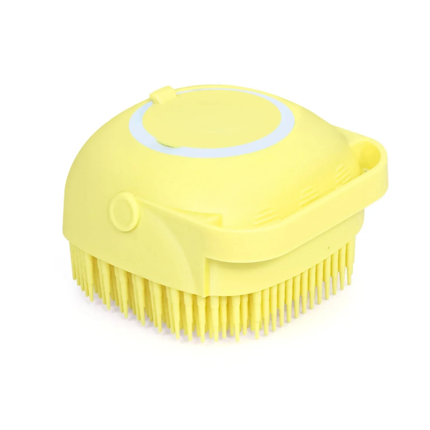 1348 Silicone Massage Bath Body Brush Soft Bristle With Shampoo Dispenser - Zidbik