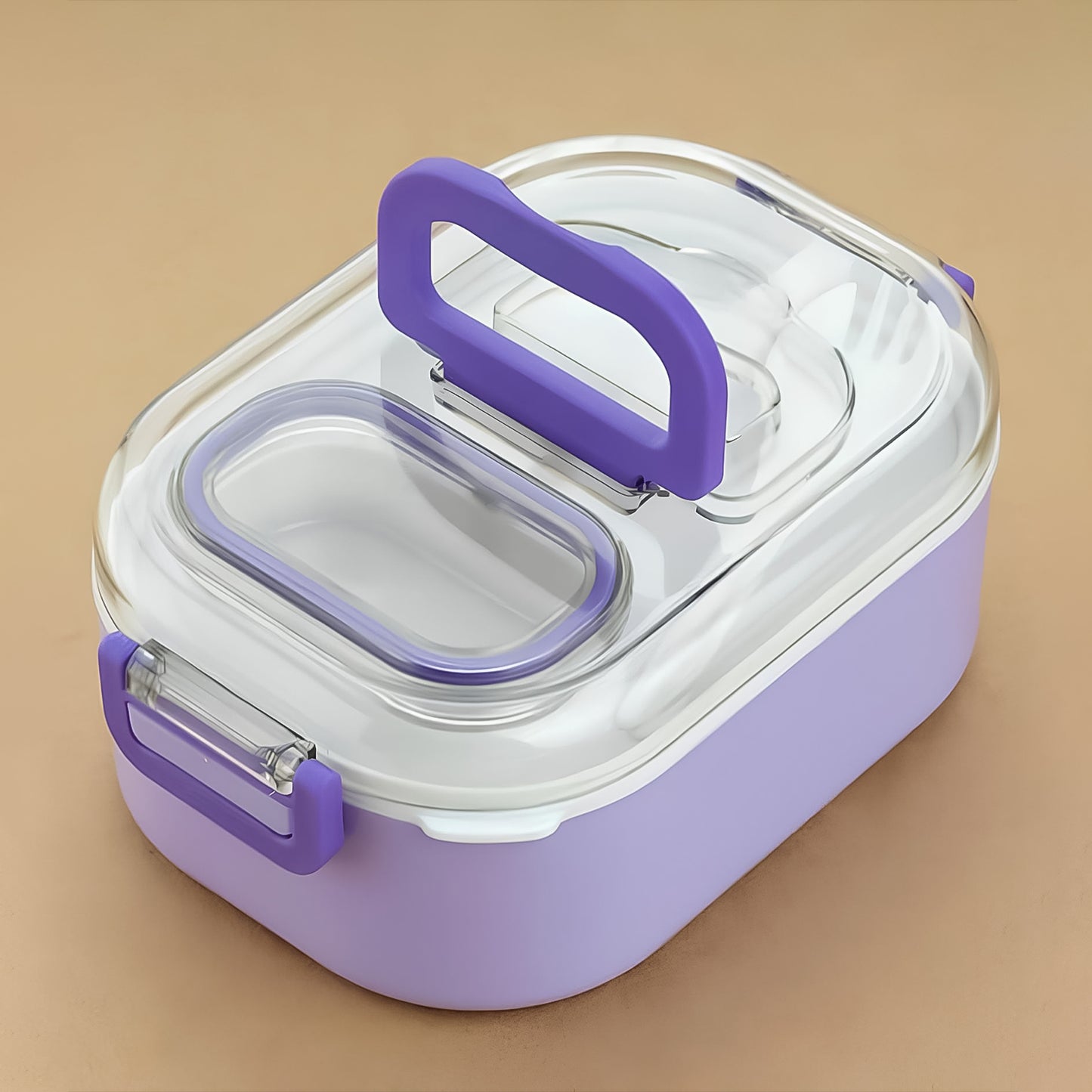 Multi-functional 1 Set Leakproof Lunch Box With Cutlery  Tumbler - Zidbik
