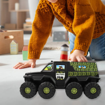 Big Military 8-wheel Plastic Car Toy (1 Pc) - Zidbik