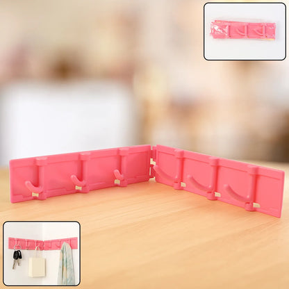 Foldable Rotating Wall-mounted Multipurpose 6 Hook Rack (1 Pc) - Zidbik