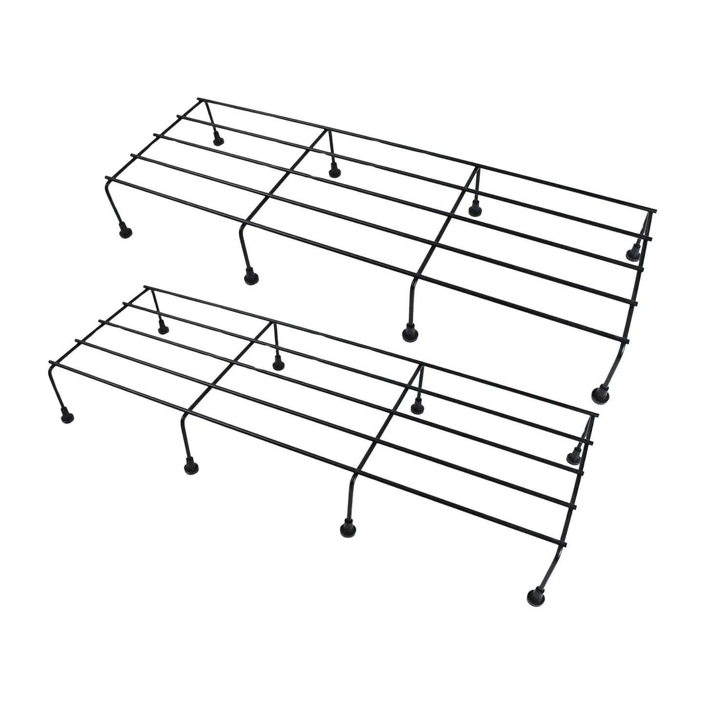 Metal Rectangle Flower Plant Stand For Balcony (6020 Cm 2 Pc Set) - Zidbik