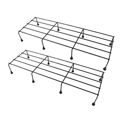 Metal Rectangle Flower Plant Stand For Balcony (6020 Cm 2 Pc Set) - Zidbik