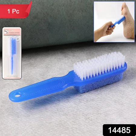 2-in-1 Foot Scrubber Brush With Pumice Stone - Zidbik