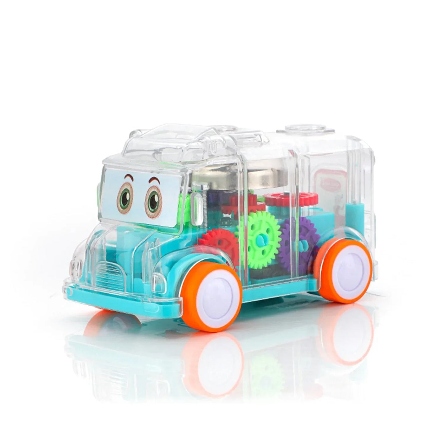 1996 Transparent Musical Mini School Bus Toy For Kids - Zidbik