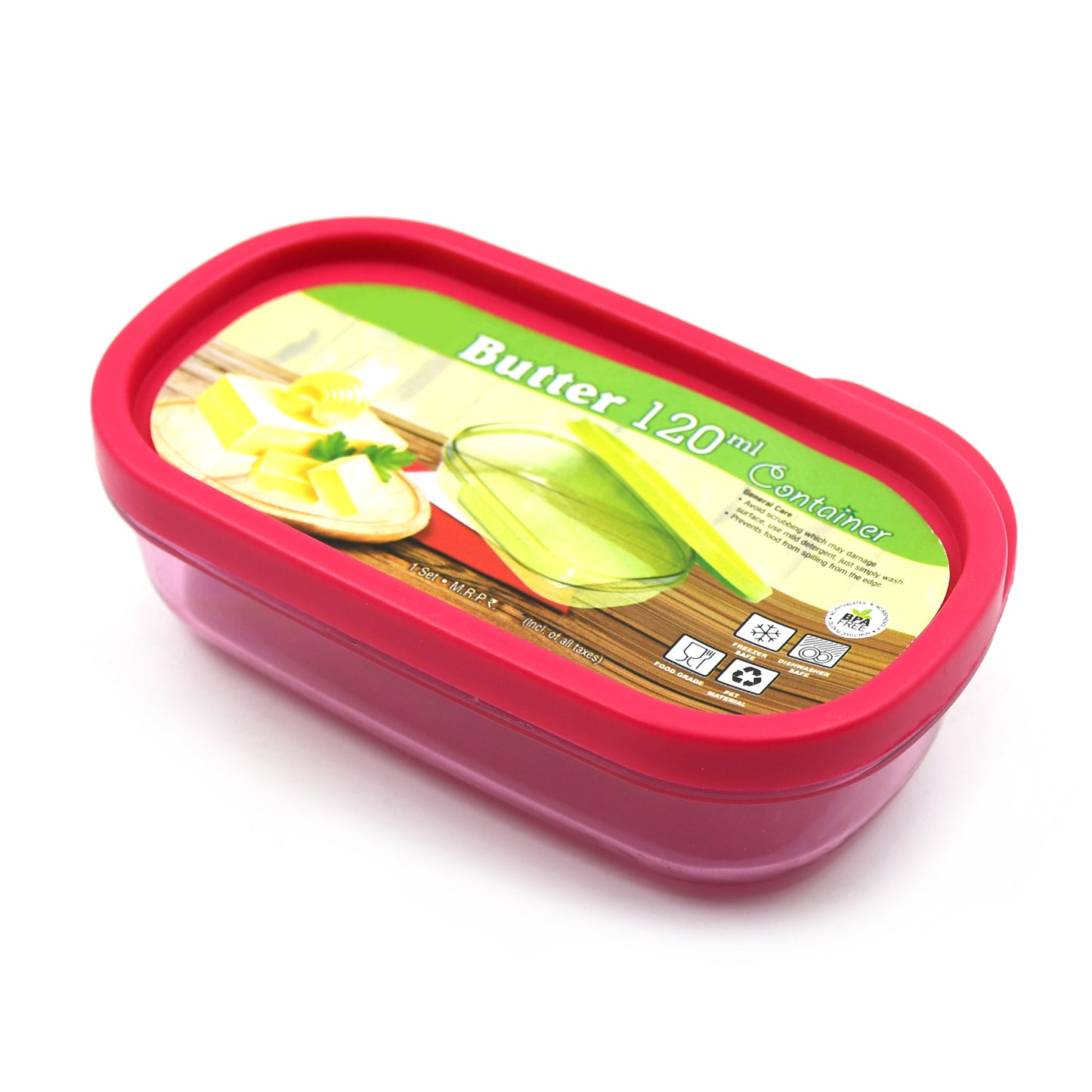 5553 Butter Container Pp Butter Storage Box Easy To Take Portable Large Capacity For Kitchen For Home For Cheese For Butter (120 Ml) - Zidbik