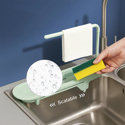Plastic Telescopic Sink Storage Rack - Zidbik