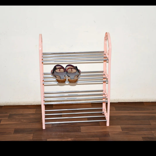 9392 Shoes Storage Shelf 4 Layer Spacesaving Shoes Show Rack Folding Shoe Rack Standing Shoe Rack Diy Shoes Storage Shelf Home Organizer For Bedroom Hallway And Closet Shoe Storage - Zidbik