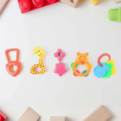 Plastic Baby Rattle Toys 5 Pcs Set - Zidbik