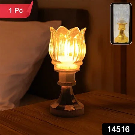 Premium Lotus Shaped Led Decorative Lamp With Stand - Zidbik