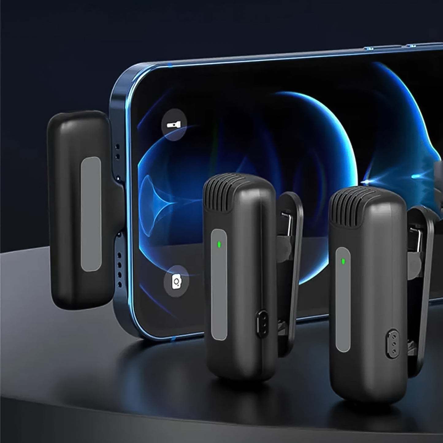 Wireless Microphones Collar Mic For All Smart Phone  Type-c  (1 Set) - Zidbik