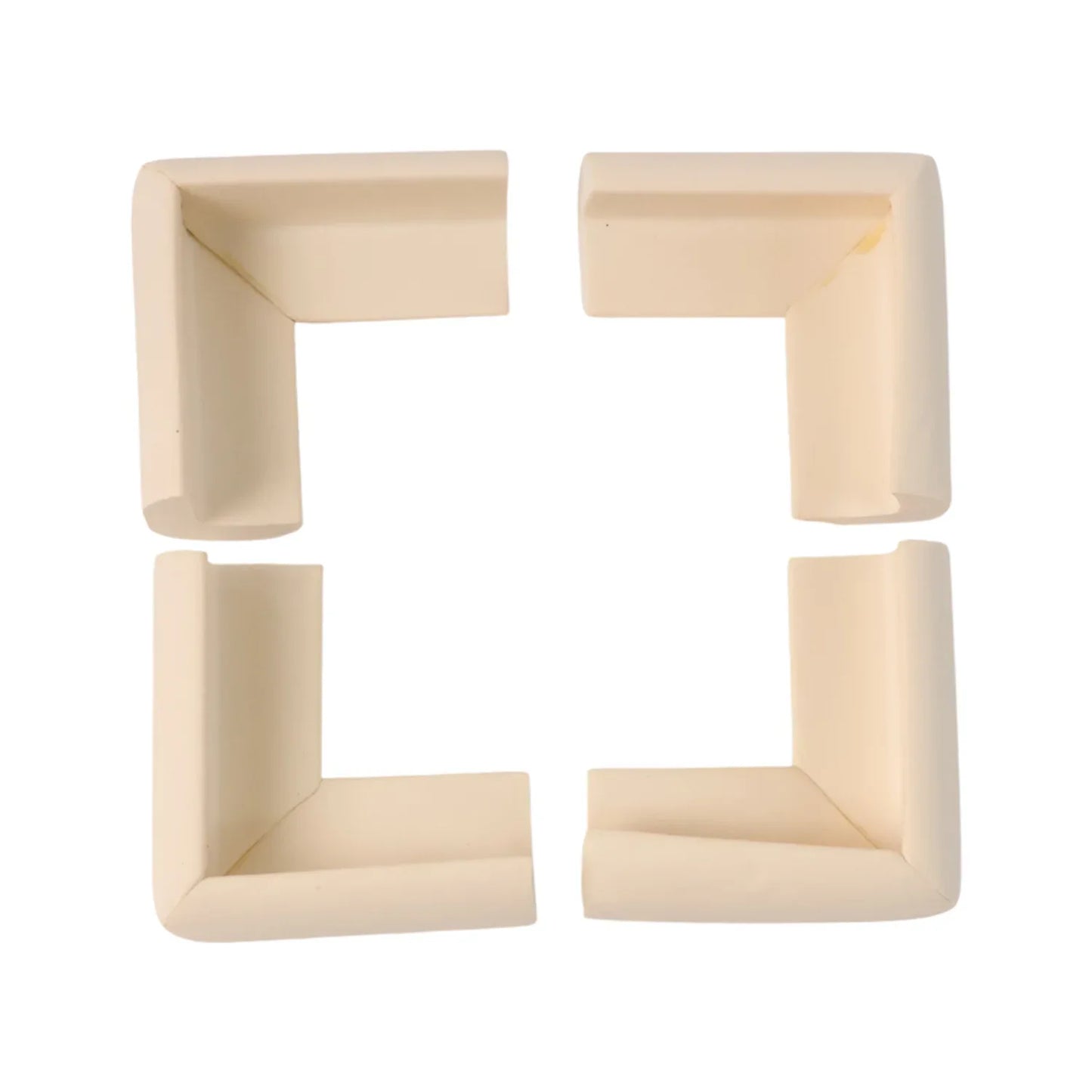 4 Pc Soft Foam Table Corner Protectors Set With Safety Tape - Zidbik