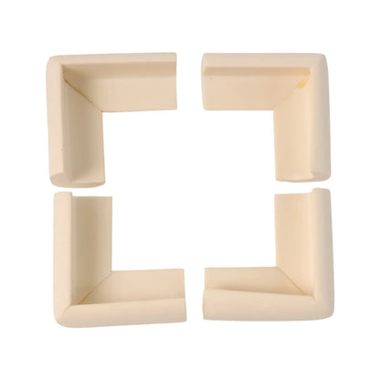 4 Pc Soft Foam Table Corner Protectors Set With Safety Tape - Zidbik