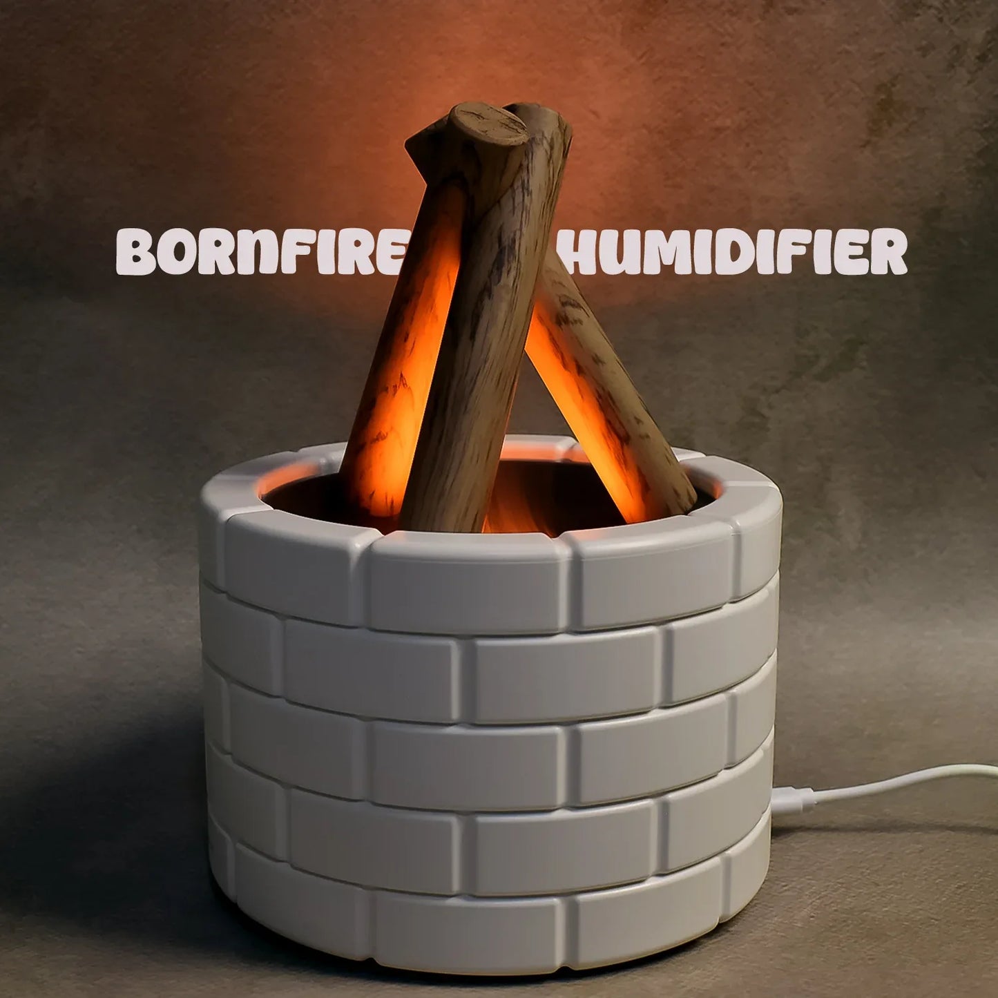 Bonfire Shaped Diffuser Essential Oil Diffuser Multi Function Flame Oil Diffuser (1 Pc) - Zidbik