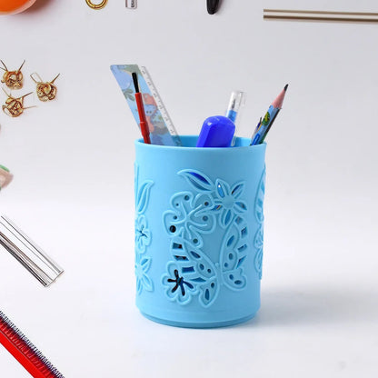 Pen Holder Office Desk Plastic Mesh Pen Stand (1 Pc) - Zidbik