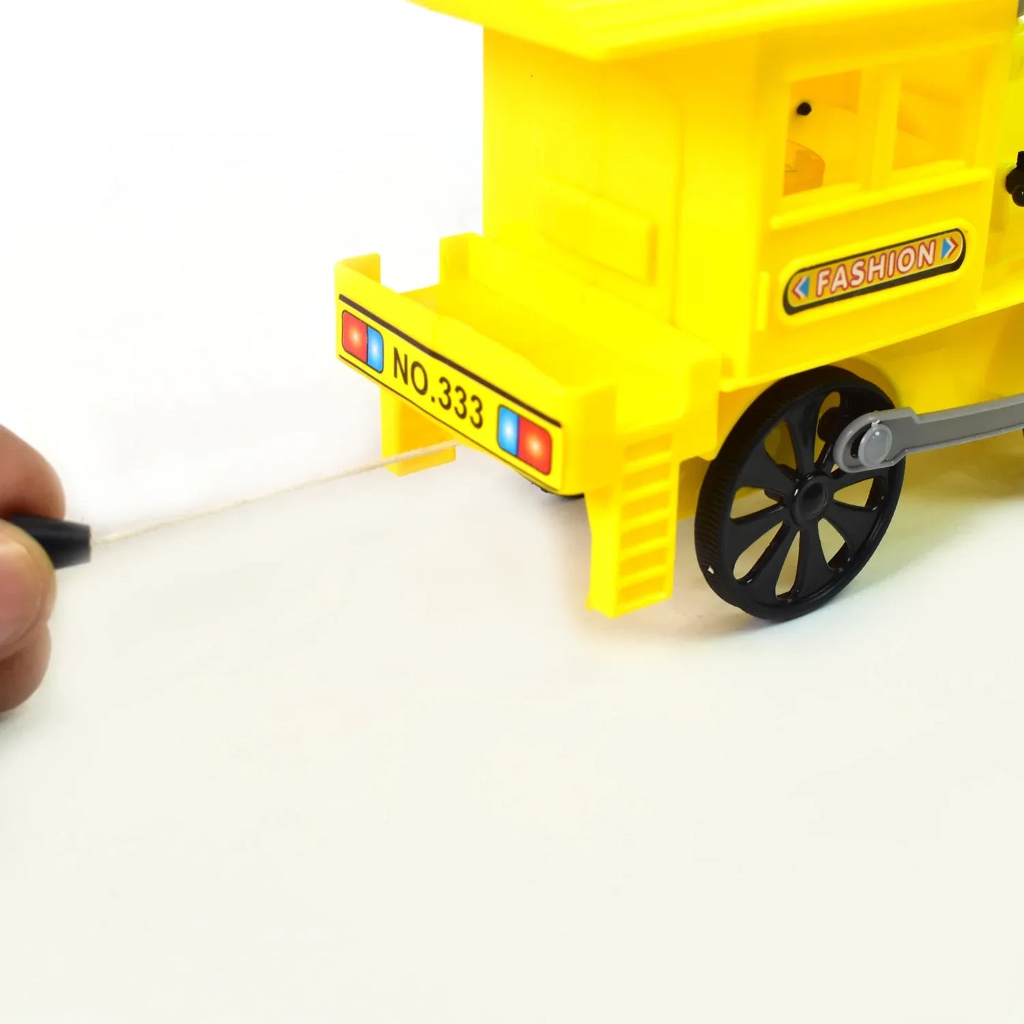 Pull And Go Train With Light Plastic String Pull Back Train (1 Pc Mix Color) - Zidbik