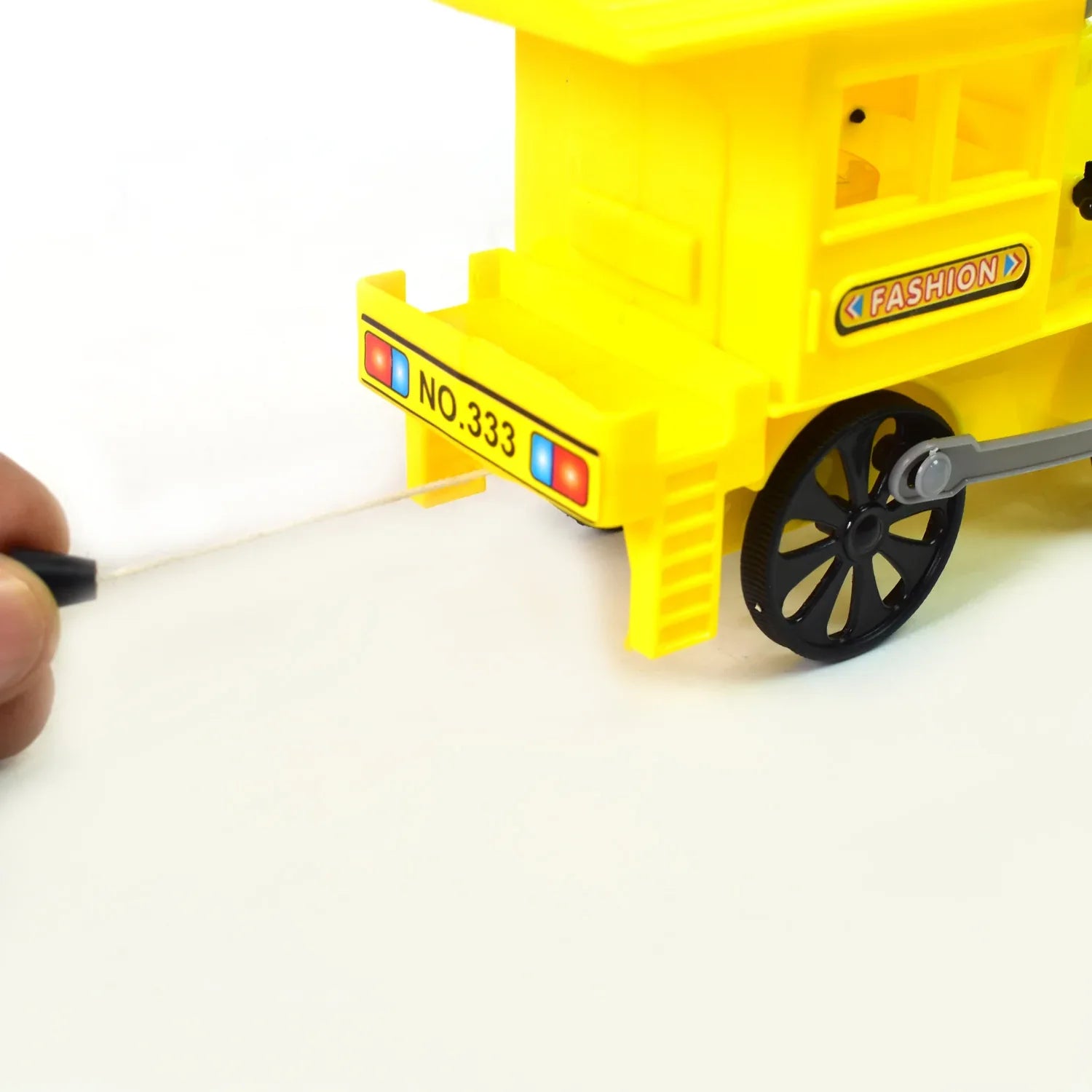 Pull And Go Train With Light Plastic String Pull Back Train (1 Pc Mix Color) - Zidbik