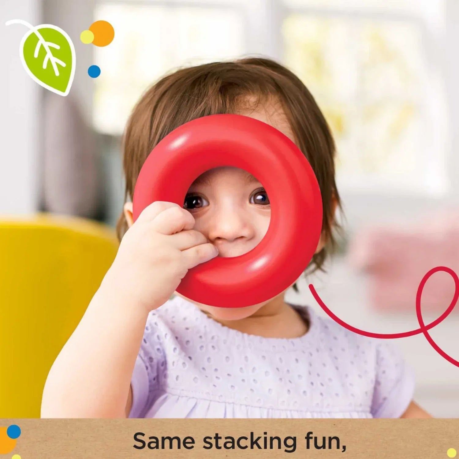 8015 Plastic Baby Kids Teddy Stacking Ring Jumbo Stack Up Educational Toy 9pc - Zidbik
