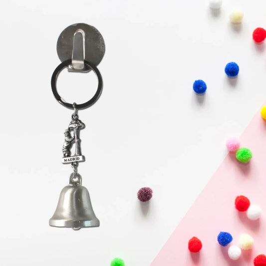 Metal Small Temple Bell Keychain Motorcycle Bell Keychain (1 Pc Mix Color) - Zidbik