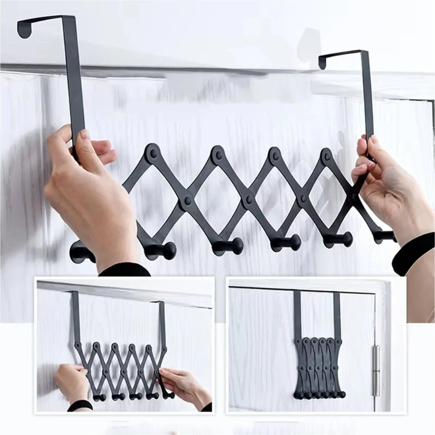 6 Hook Door Hanger Steel Coat Rack (1 Pc) - Zidbik