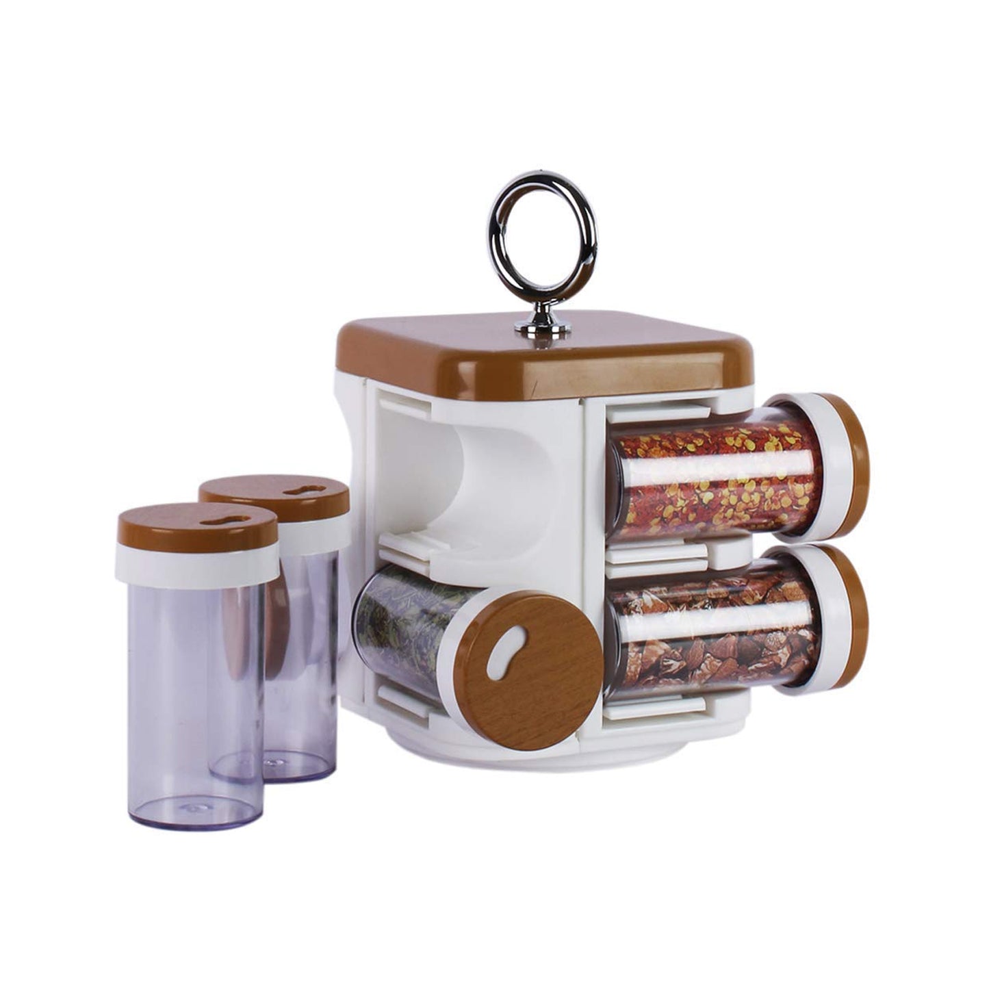 8117 Ganesh Storewell Plastic Spice Rack - Set Of 8 - Zidbik