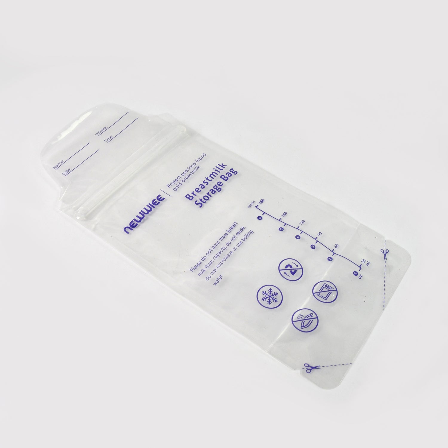 Breastmilk Storage Bags Double Zipper Seal (1 Pc) - Zidbik