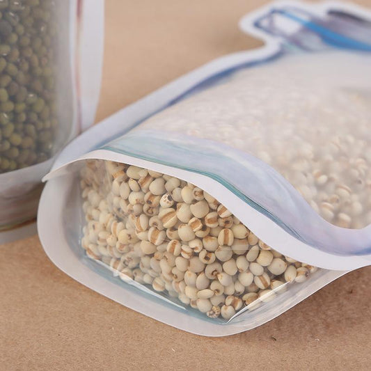 1075 Reusable Airtight Seal Plastic Food Storage Mason Jar Zipper (1000ml) - Zidbik