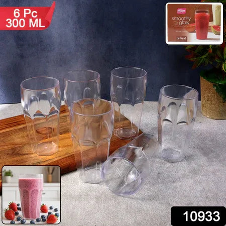 Supermom Transparent Smoothy Glass Set (Approx 300ml 6 Pc) - Zidbik