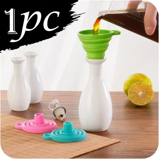 4677 Silicone Funnel For Kitchen Use Oil Pouring Sauce Water Juice - Zidbik