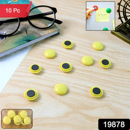 Strong Round Fridge Whiteboard Magnet - (10 Pc Set) - Zidbik