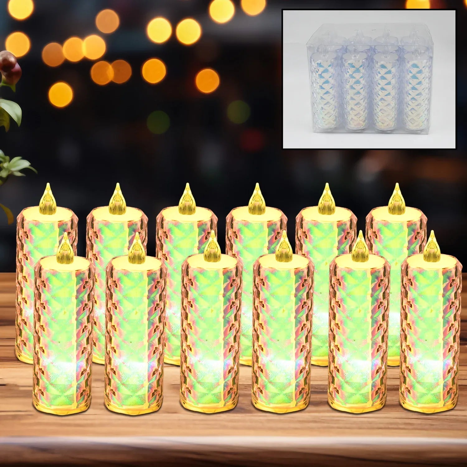 Festive Lighting For Any Occasion 12 Pack Led Tealight Candles - Zidbik