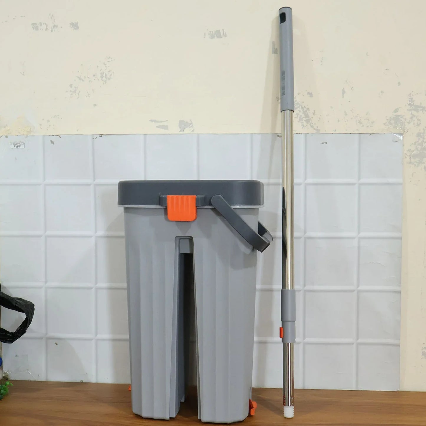 Big Size Flat Mop With Bucket Set (1 Set) - Zidbik