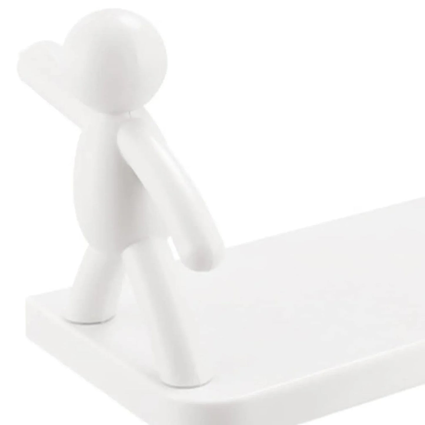 9271b Self Adhesive Cute Floating Shelves Wall Shelf Wall Mounted Organizer - Human Figurine Brown Box - Zidbik
